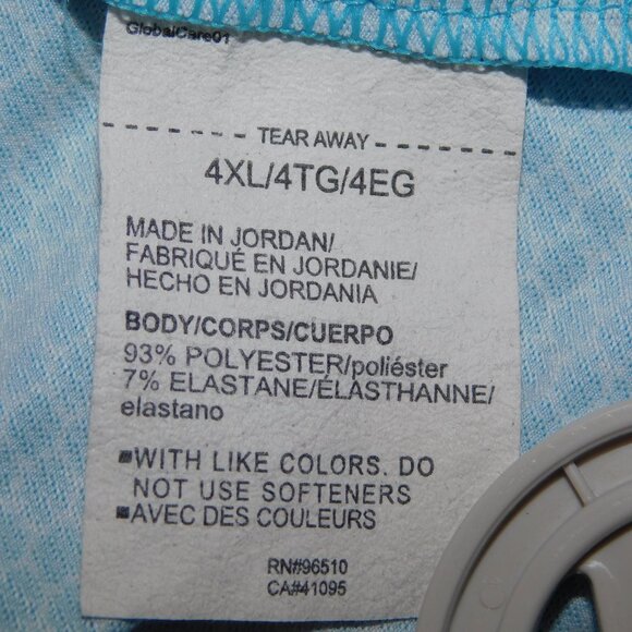 Under Armour AU Men 4XL Light Blue White Pattern The Performance Polo Shirt Golf - Picture 4 of 8